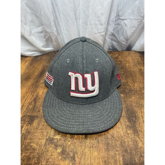 NEW ERA NY GIANTS CRAFTED IN USA flag patch 9FIFTY SNAPBACK HAT GRAY CAP NFL - Picture 1 of 10